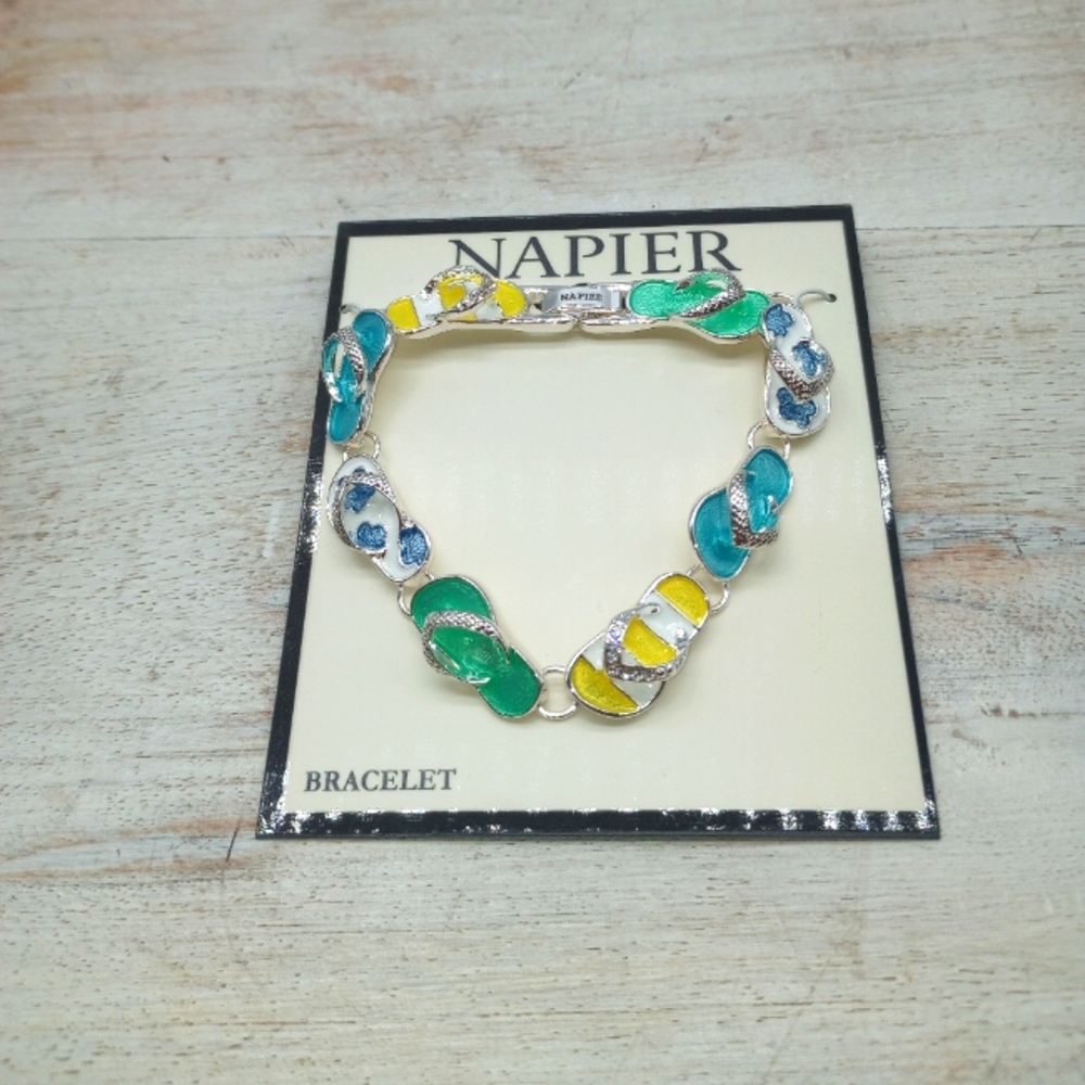 Napier Vibrant Green and Blue Bracelet